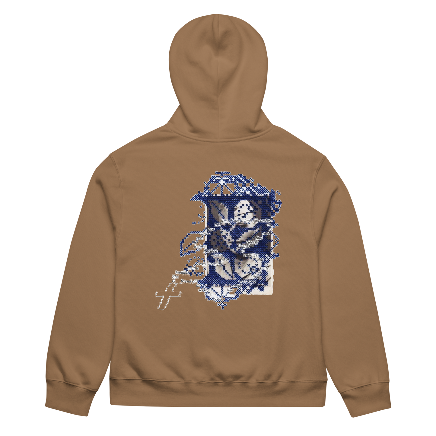 RICH NONSENSE HOODIE UNISEX MOVING THROUGH TIME BROWN BACK