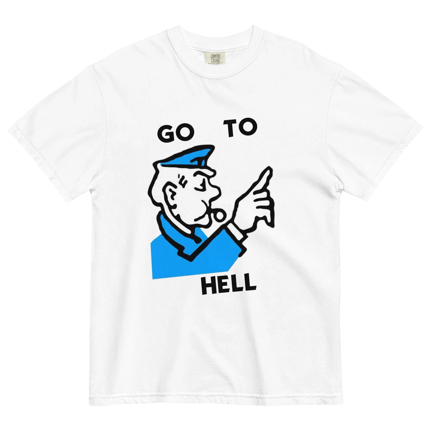 RICH NONSENSE SURREAL ART PREMIUM ORGANIC COTTON UNISEX TSHIRT GO TO HELL