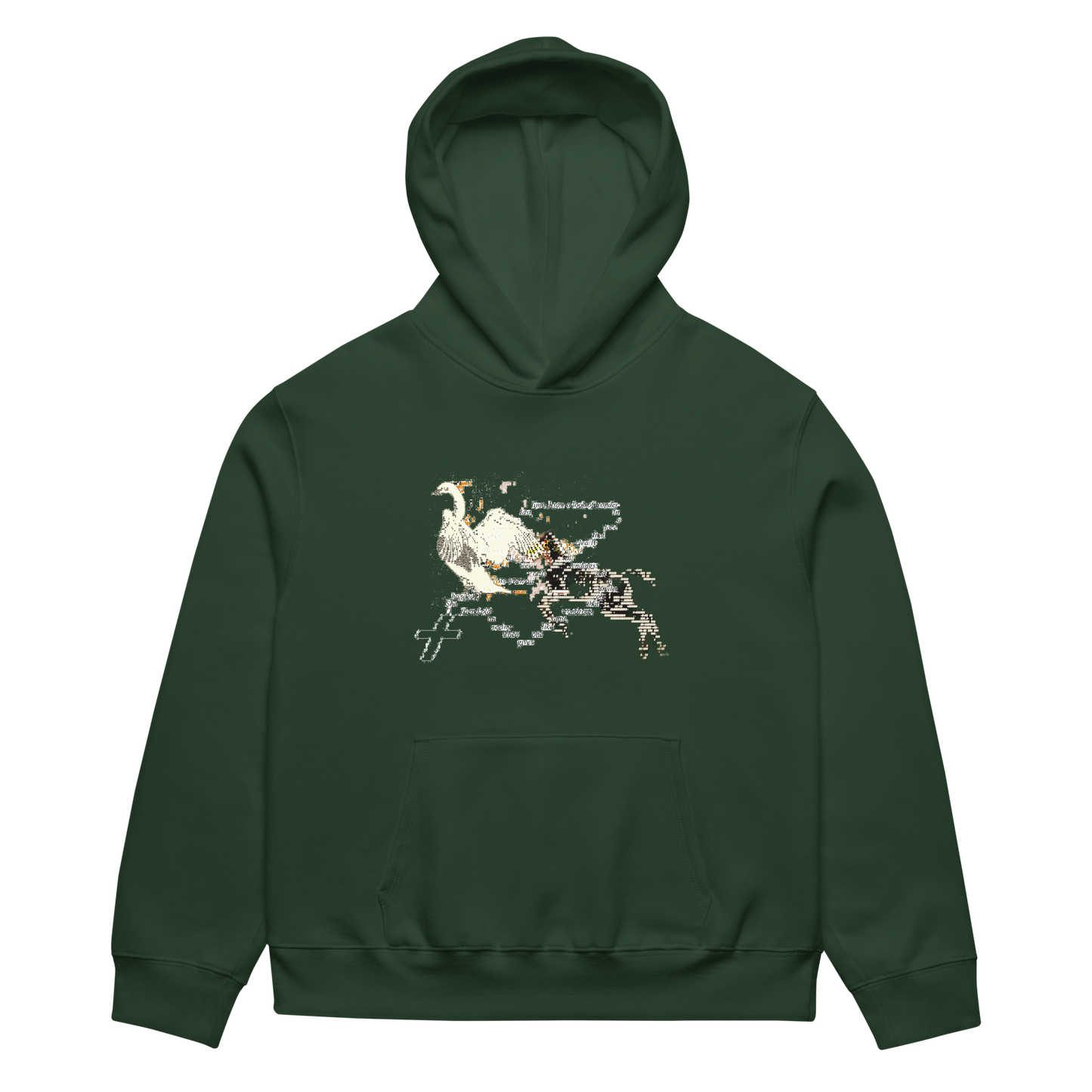 DARK_MOOD_WOODS_RICH_NONSENSE_HOODIE GREEN FRONT