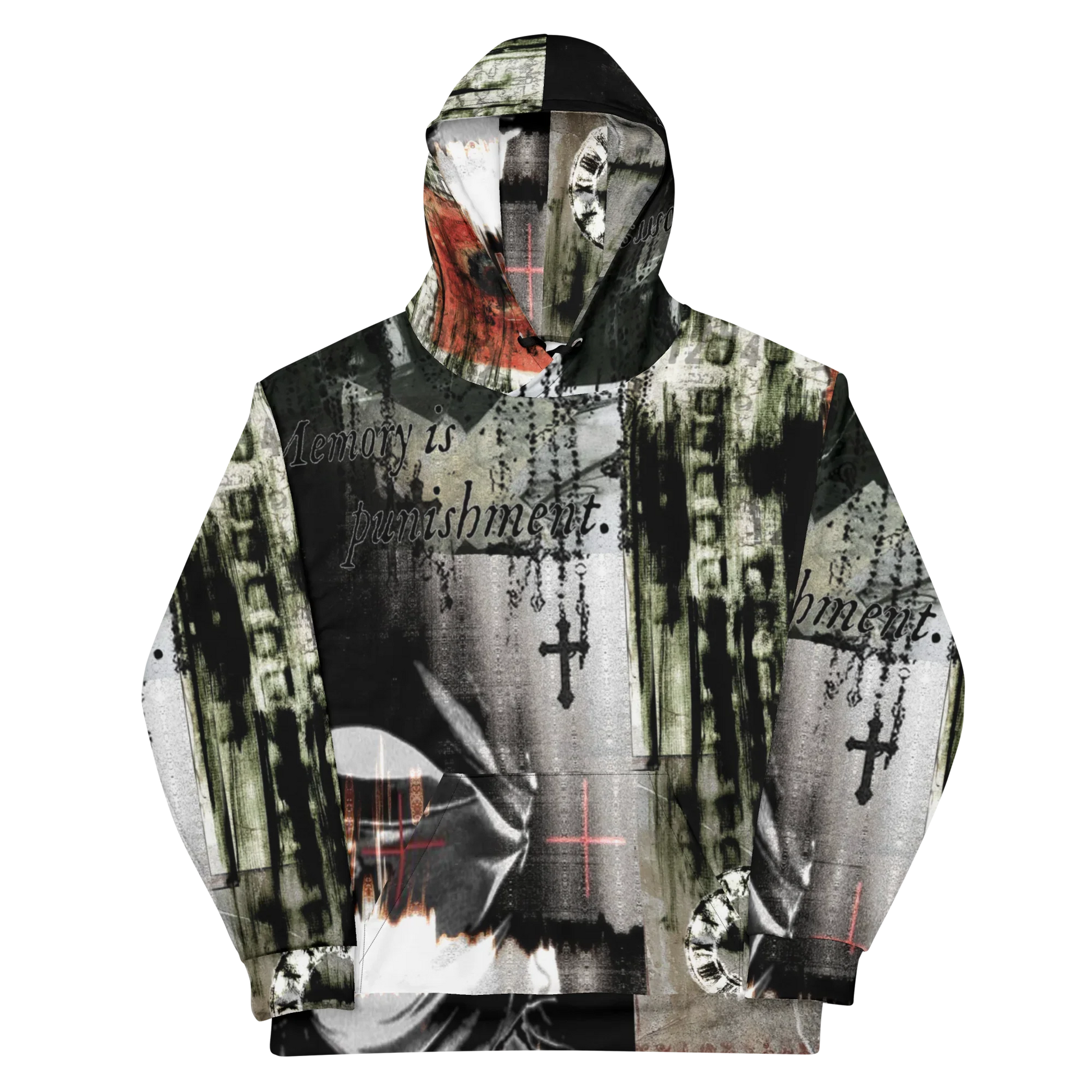 DOPPELGANGER_RICH_NONSENSE ALL OVER HOODIE FRONT