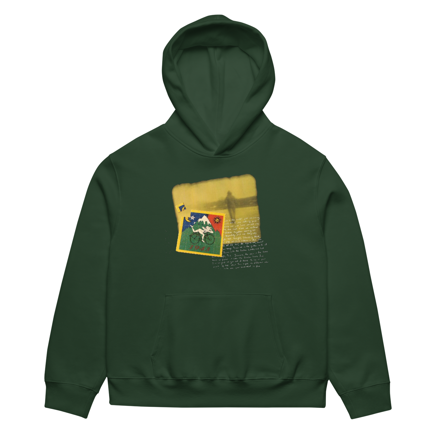 RICH NONSENSE HOODIE UNISEX BOOKHOUSE GREEN