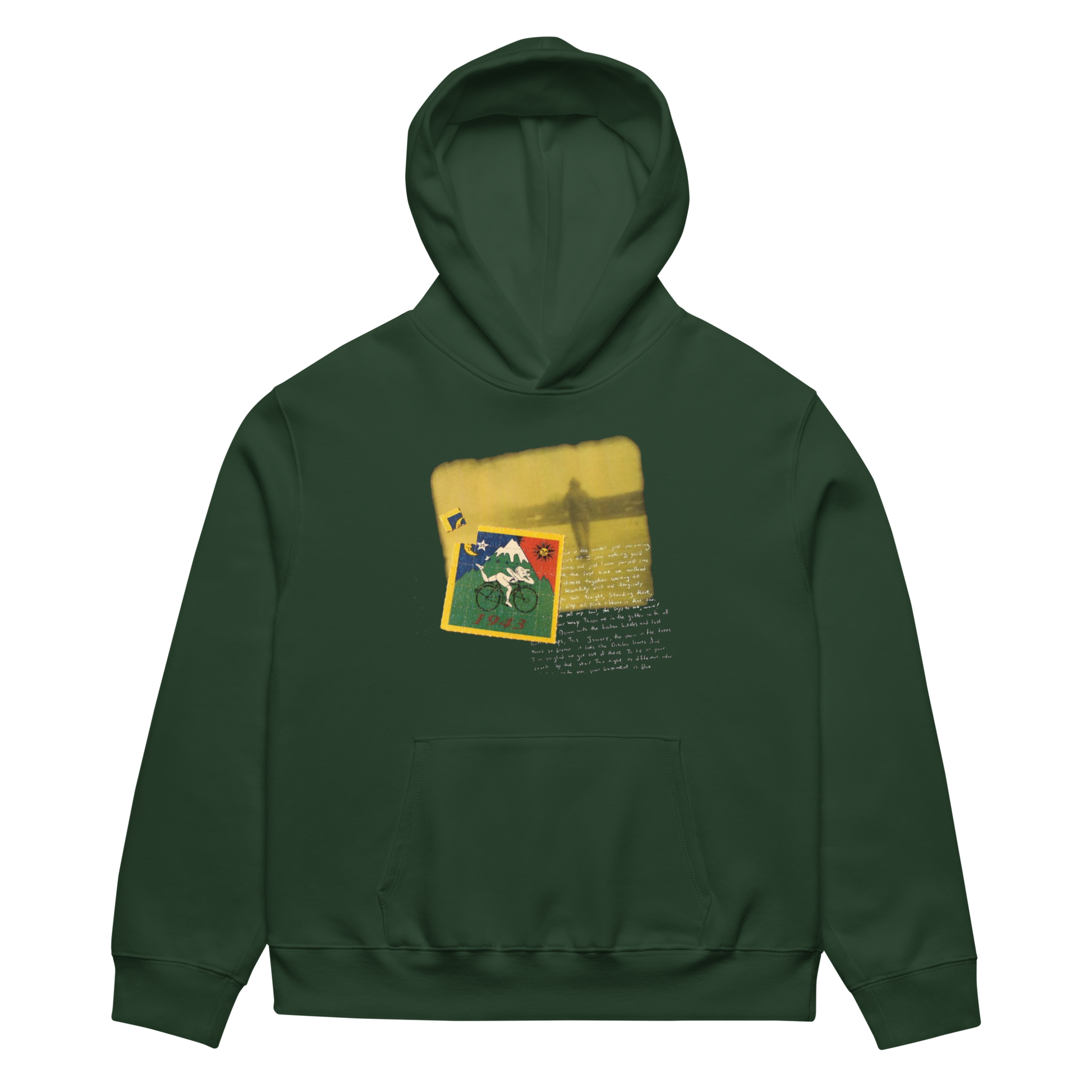RICH NONSENSE HOODIE UNISEX BOOKHOUSE GREEN