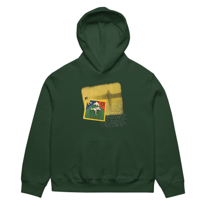 RICH NONSENSE HOODIE UNISEX BOOKHOUSE GREEN