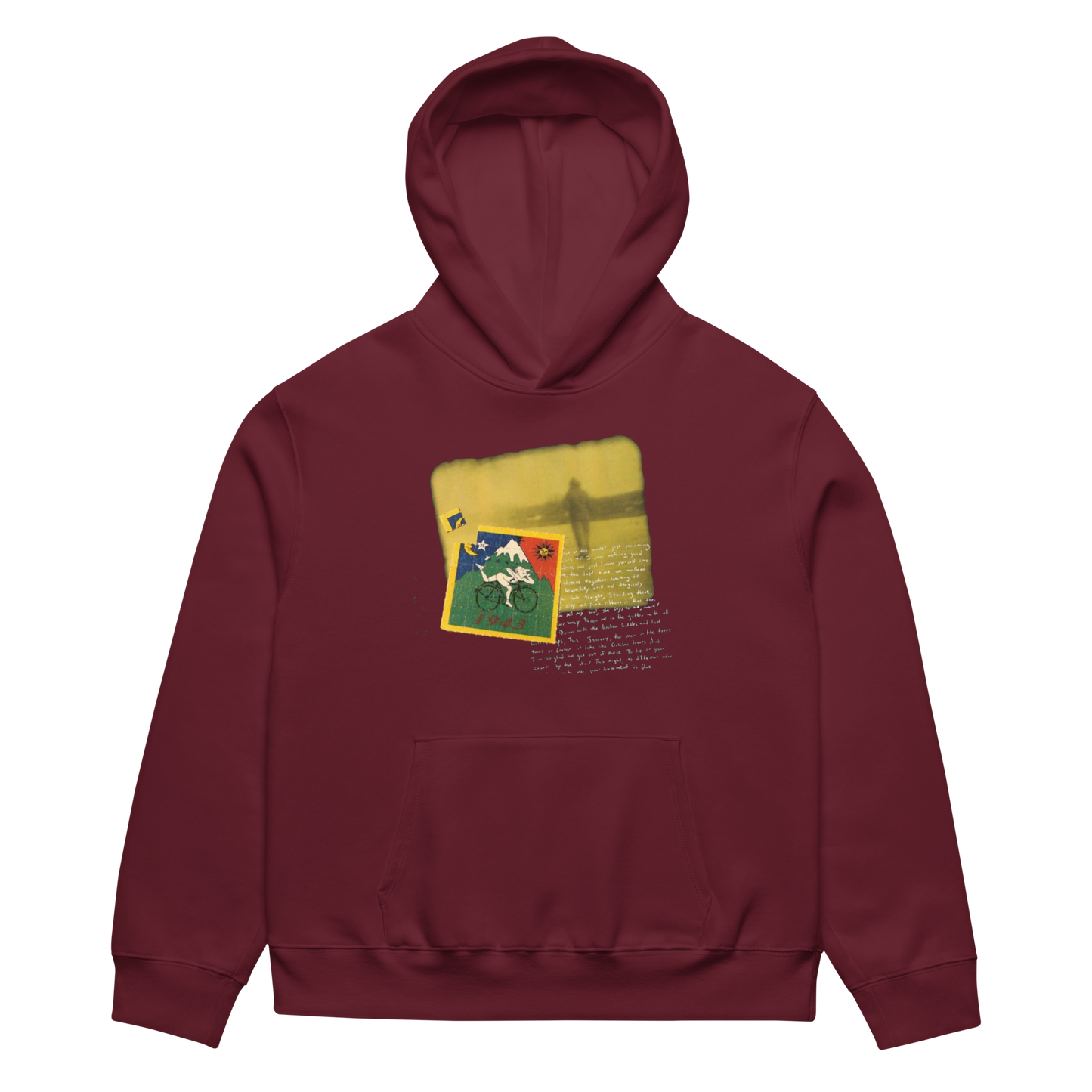 RICH NONSENSE HOODIE UNISEX BOOKHOUSE MAROON