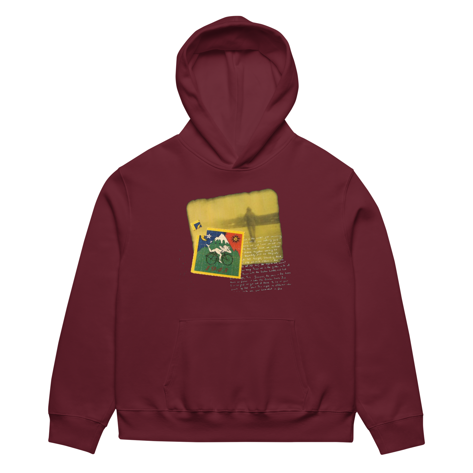 RICH NONSENSE HOODIE UNISEX BOOKHOUSE MAROON