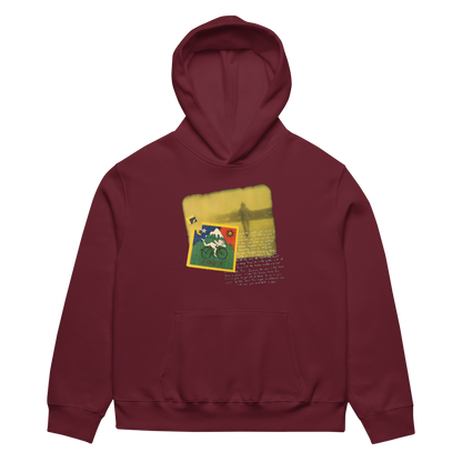 RICH NONSENSE HOODIE UNISEX BOOKHOUSE MAROON