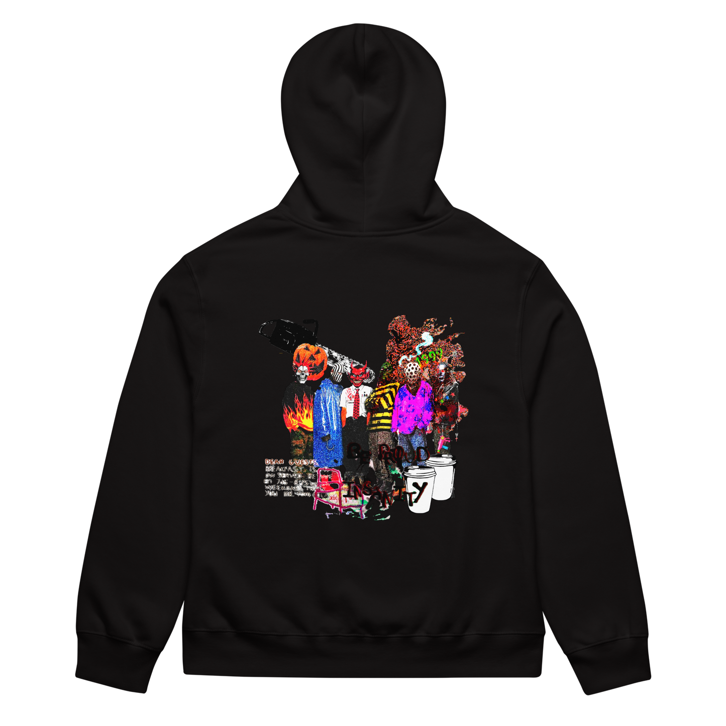 RICH NONSENSE HOODIE UNISEX DANCE OF THE DREAM MAN BLACK BACK