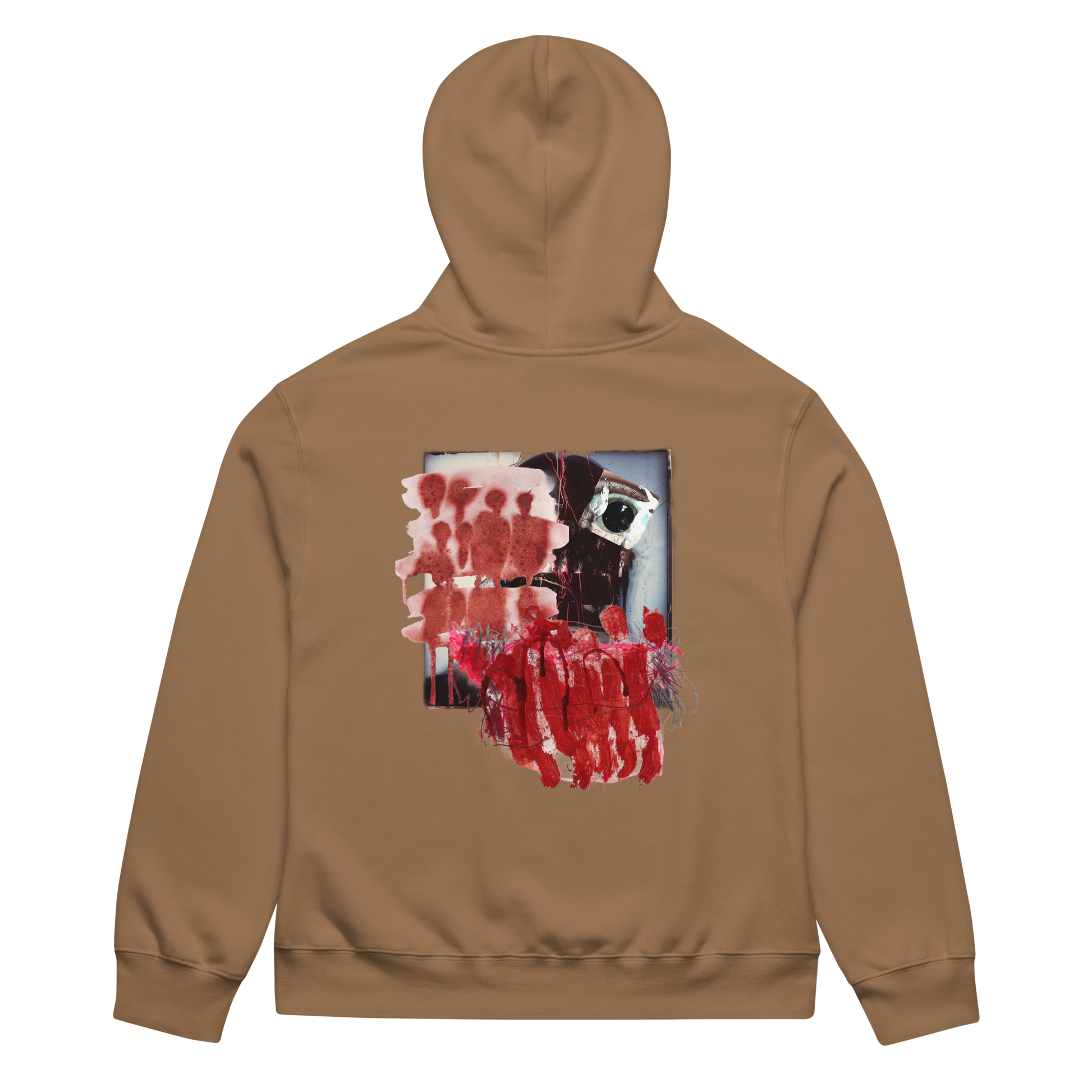 RICH NONSENSE HOODIE UNISEX LEAVE THE WINDOW OPEN BROWN BACK