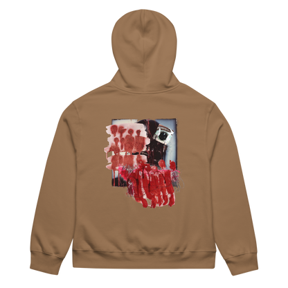 RICH NONSENSE HOODIE UNISEX LEAVE THE WINDOW OPEN BROWN BACK