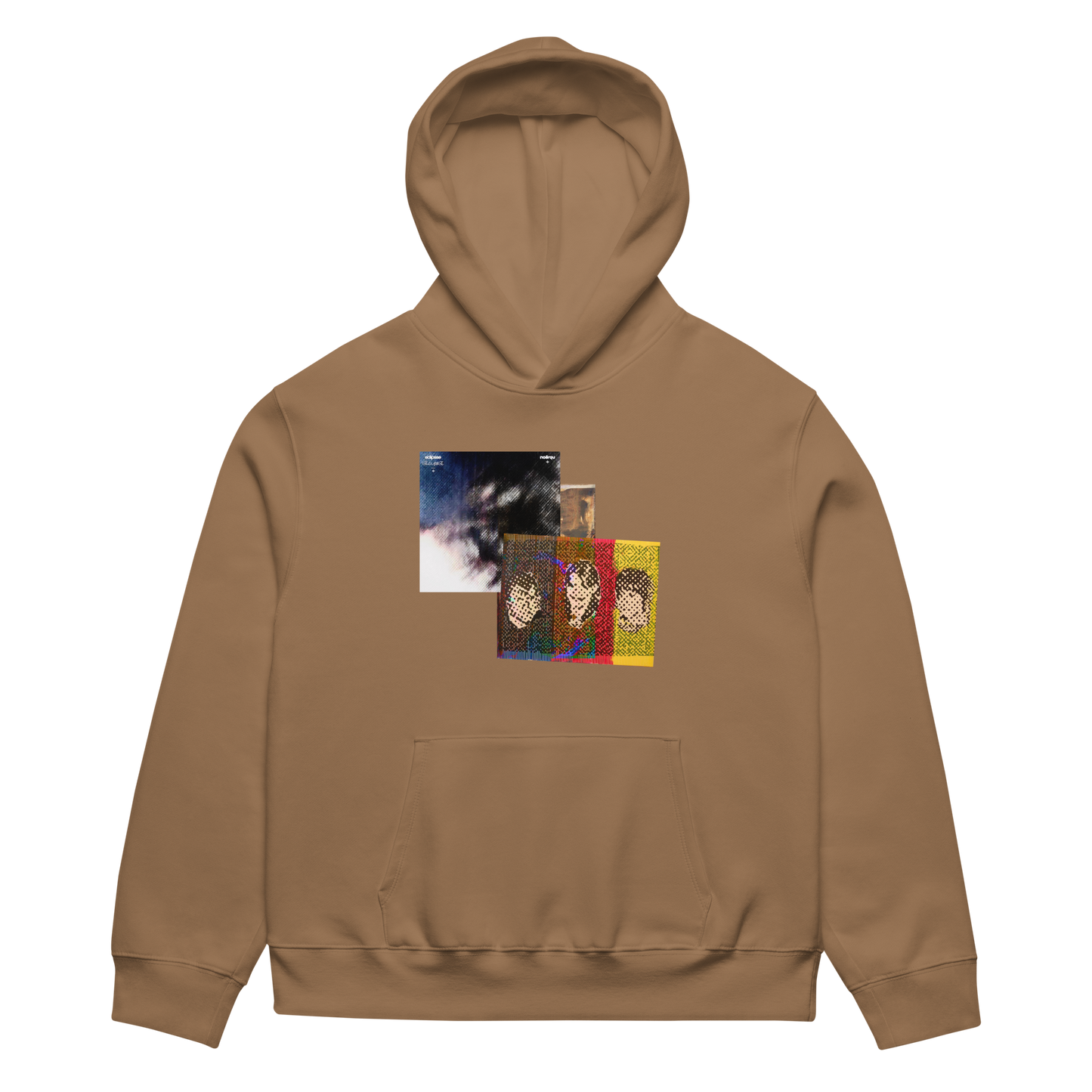 RICH NONSENSE HOODIE UNISEX LEAVE THE WINDOW OPEN BROWN FRONT