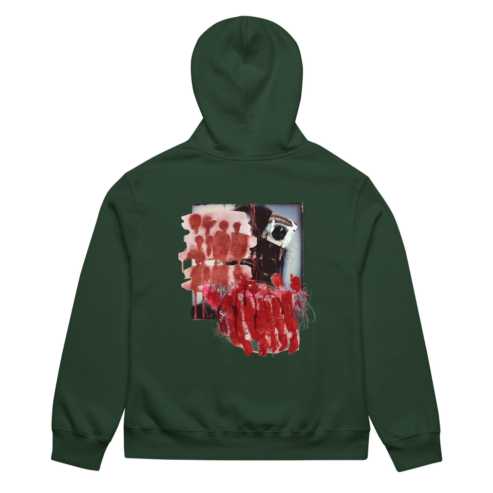 RICH NONSENSE HOODIE UNISEX LEAVE THE WINDOW OPEN GREEN BACK