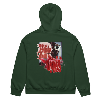 RICH NONSENSE HOODIE UNISEX LEAVE THE WINDOW OPEN GREEN BACK