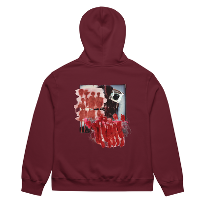 RICH NONSENSE HOODIE UNISEX LEAVE THE WINDOW OPEN MAROON BACK