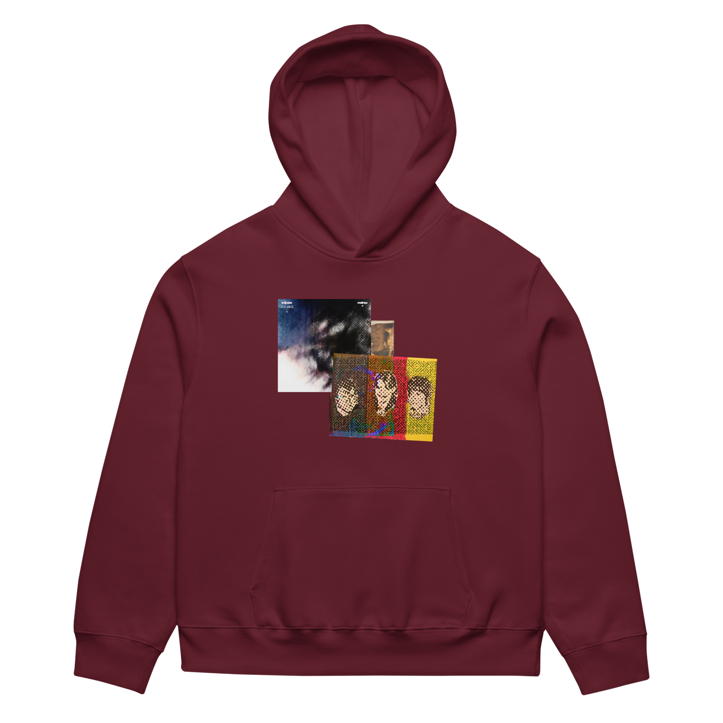 RICH NONSENSE HOODIE UNISEX LEAVE THE WINDOW OPEN MAROON FRONT