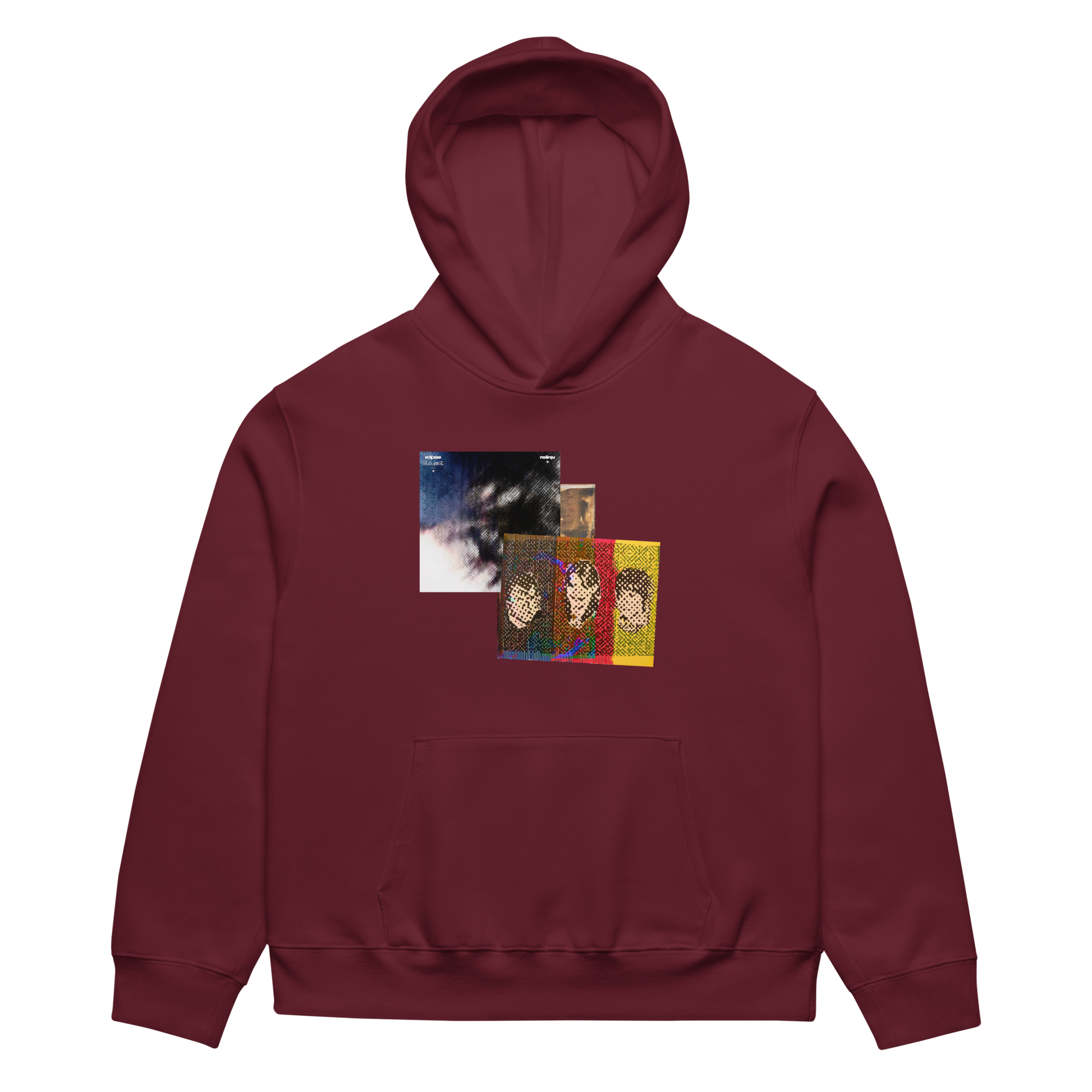 RICH NONSENSE HOODIE UNISEX LEAVE THE WINDOW OPEN MAROON FRONT