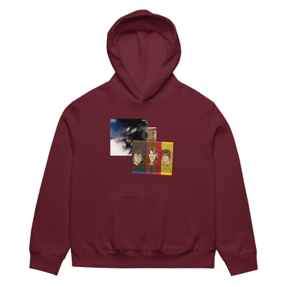 RICH NONSENSE HOODIE UNISEX LEAVE THE WINDOW OPEN MAROON FRONT