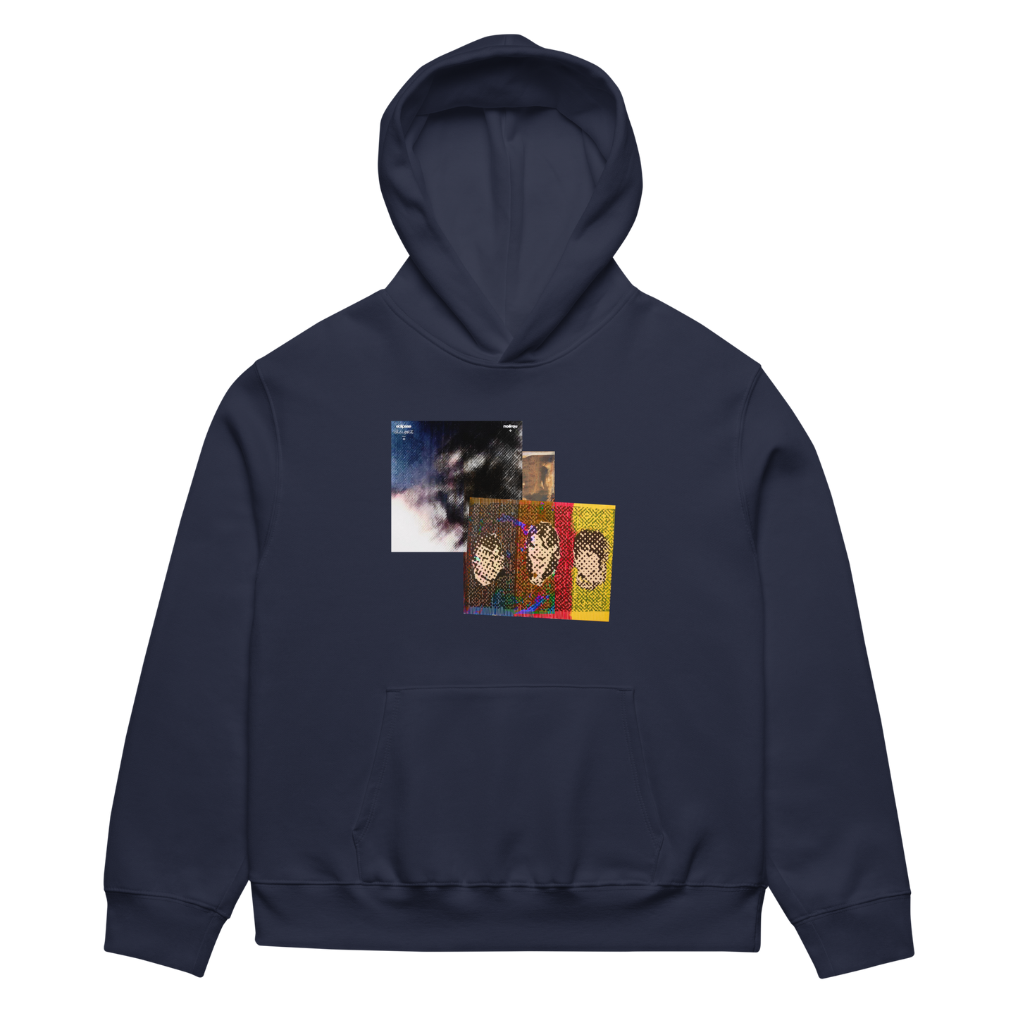 RICH NONSENSE HOODIE UNISEX LEAVE THE WINDOW OPEN NAVY FRONT