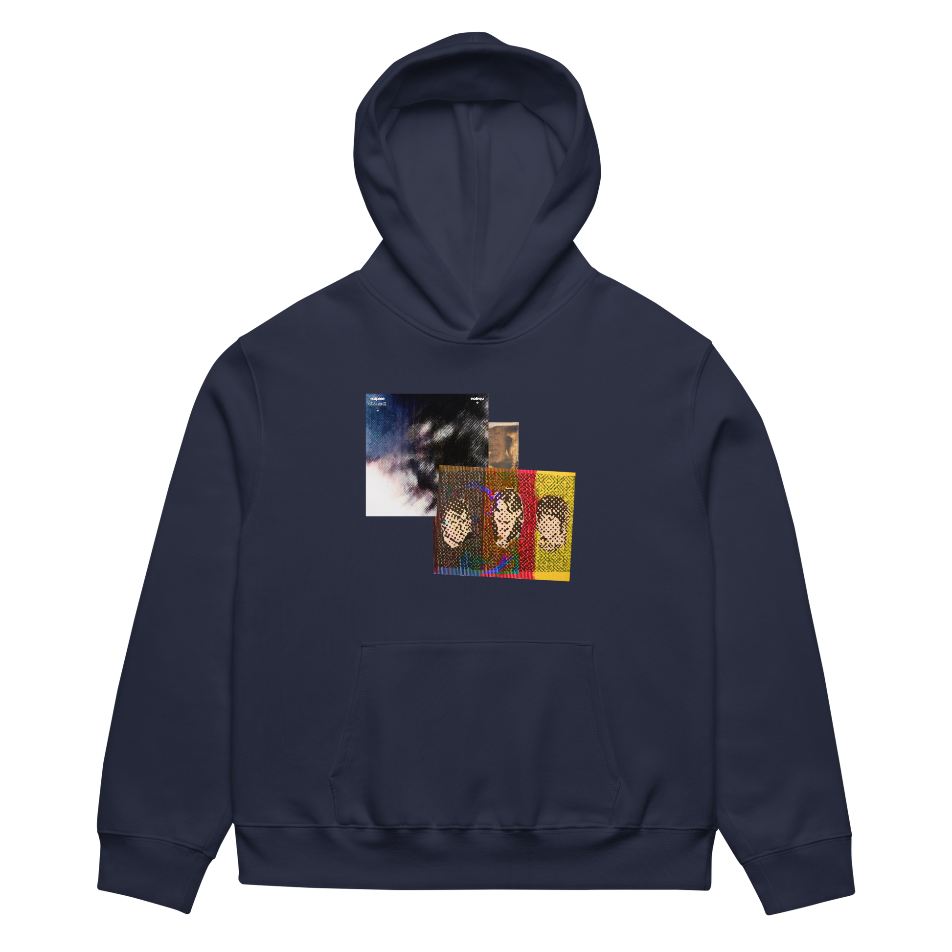 RICH NONSENSE HOODIE UNISEX LEAVE THE WINDOW OPEN NAVY FRONT