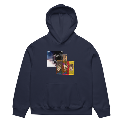 RICH NONSENSE HOODIE UNISEX LEAVE THE WINDOW OPEN NAVY FRONT