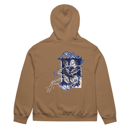 RICH NONSENSE HOODIE UNISEX MOVING THROUGH TIME BROWN BACK