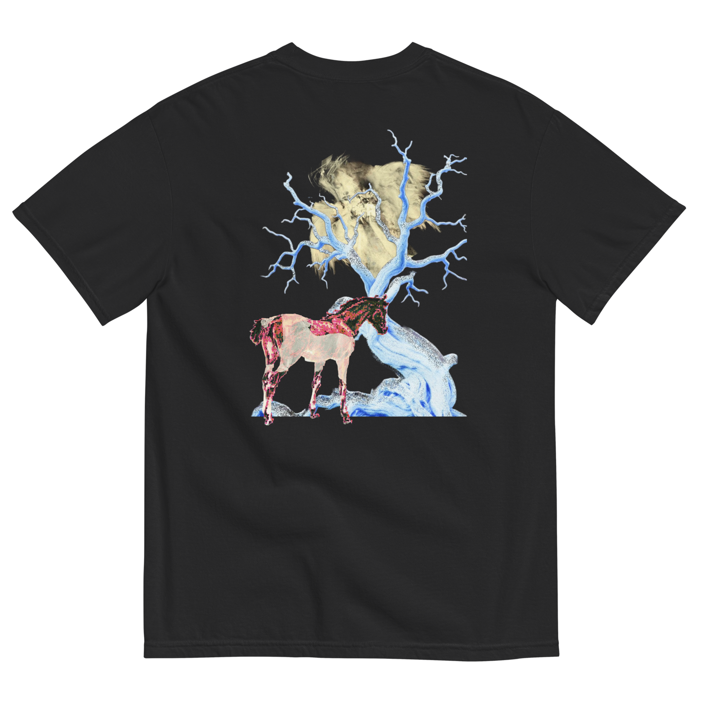 RICH NONSENSE PREMIUM ORGANIC COTTON TSHIRT UNISEX SURREAL DESIGN FIRE WALK WITH ME BLACK BACK