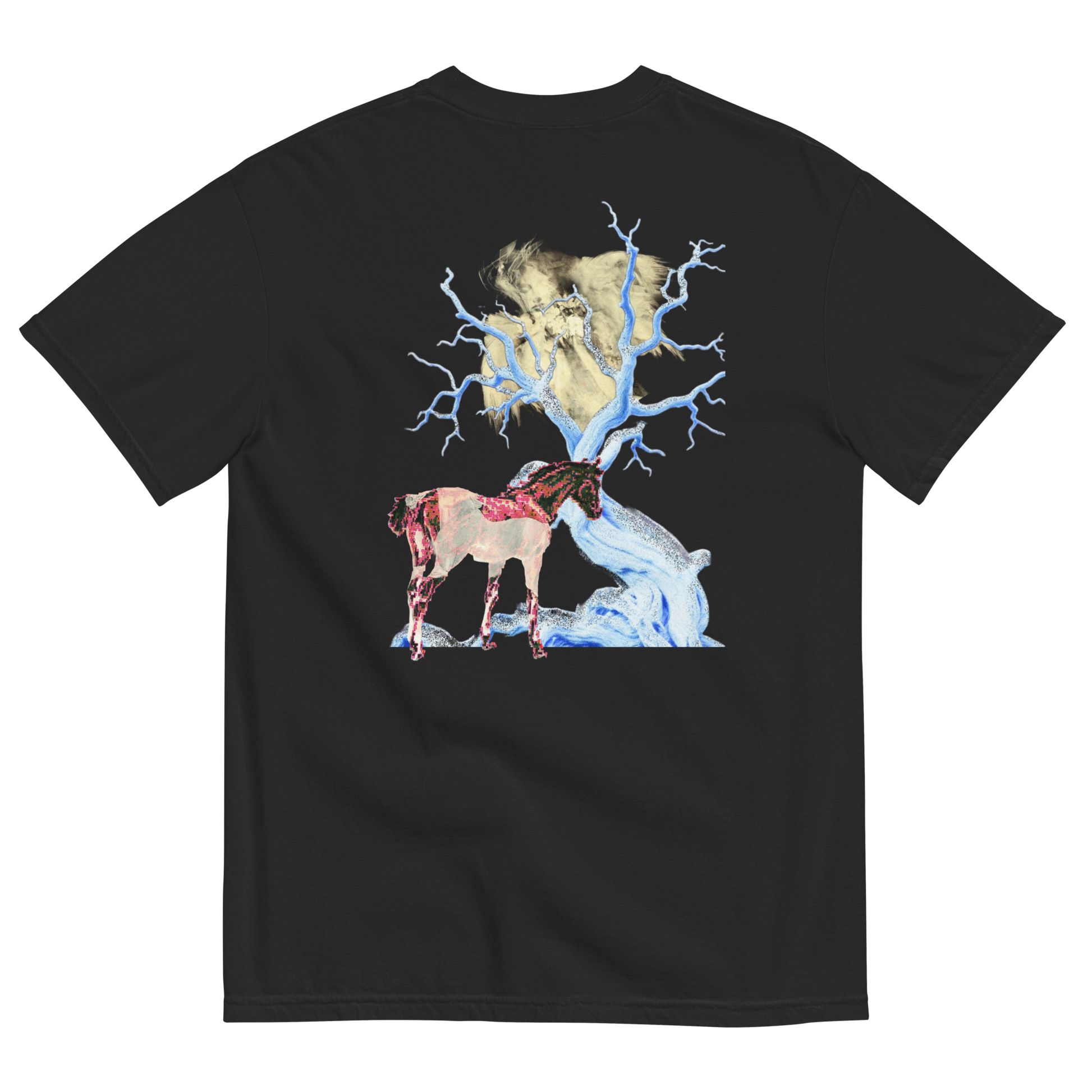 RICH NONSENSE PREMIUM ORGANIC COTTON TSHIRT UNISEX SURREAL DESIGN FIRE WALK WITH ME BLACK BACK