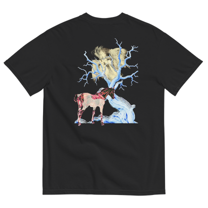 RICH NONSENSE PREMIUM ORGANIC COTTON TSHIRT UNISEX SURREAL DESIGN FIRE WALK WITH ME BLACK BACK