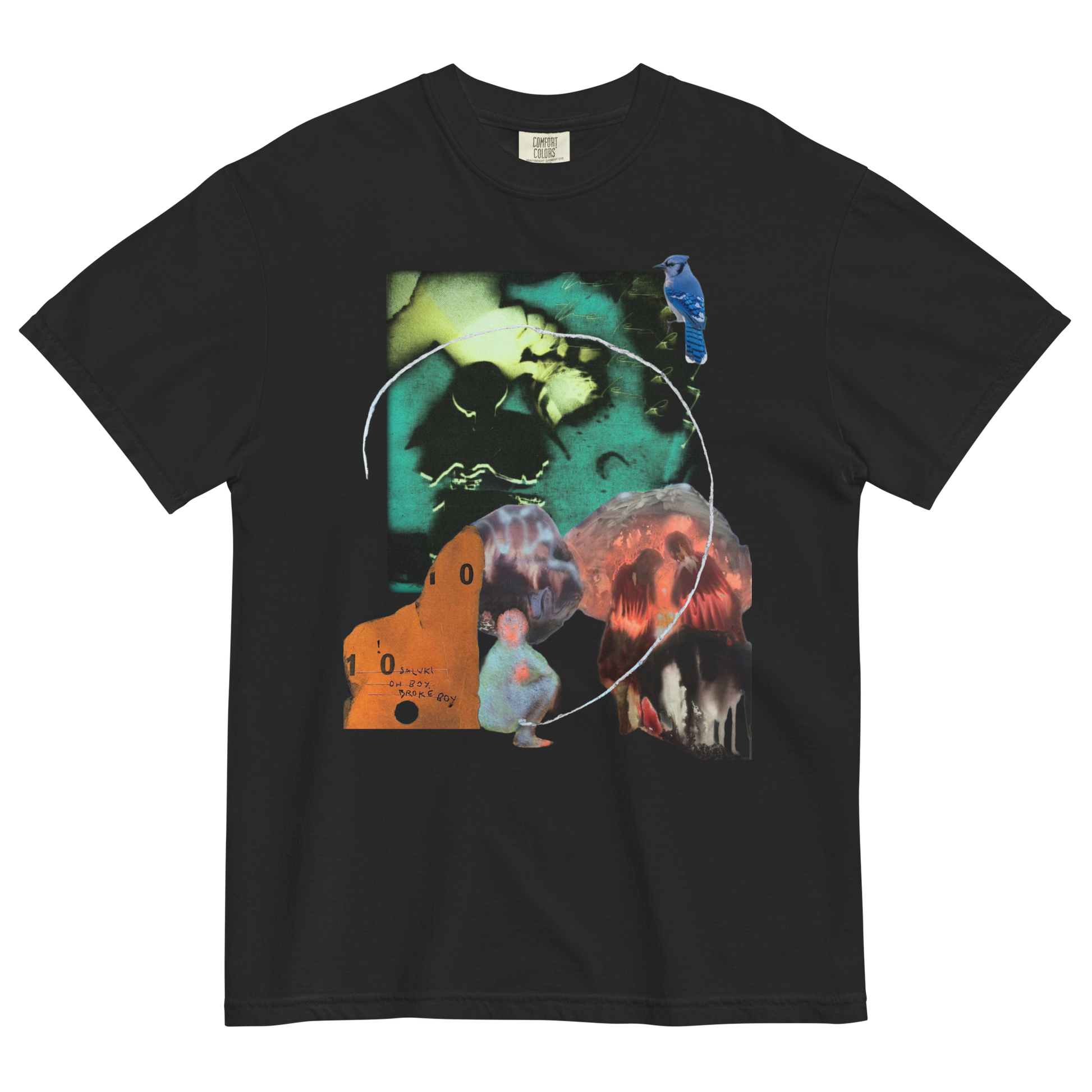 RICH NONSENSE PREMIUM ORGANIC COTTON TSHIRT UNISEX SURREAL DESIGN FIRE WALK WITH ME BLACK FRONT