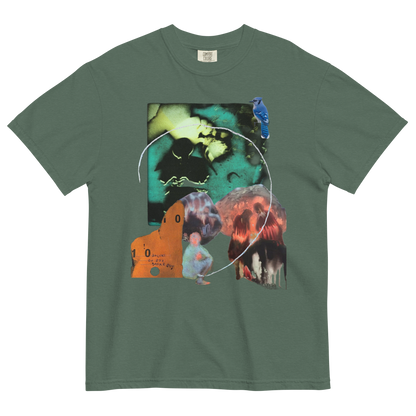 RICH NONSENSE PREMIUM ORGANIC COTTON TSHIRT UNISEX SURREAL DESIGN FIRE WALK WITH ME GREEN FRONT