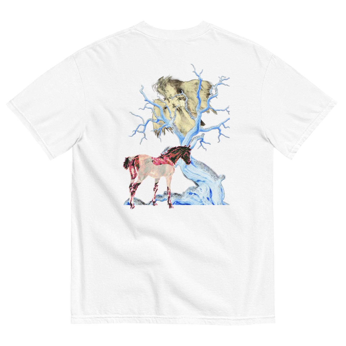 RICH NONSENSE PREMIUM ORGANIC COTTON TSHIRT UNISEX SURREAL DESIGN FIRE WALK WITH ME WHITE BACK
