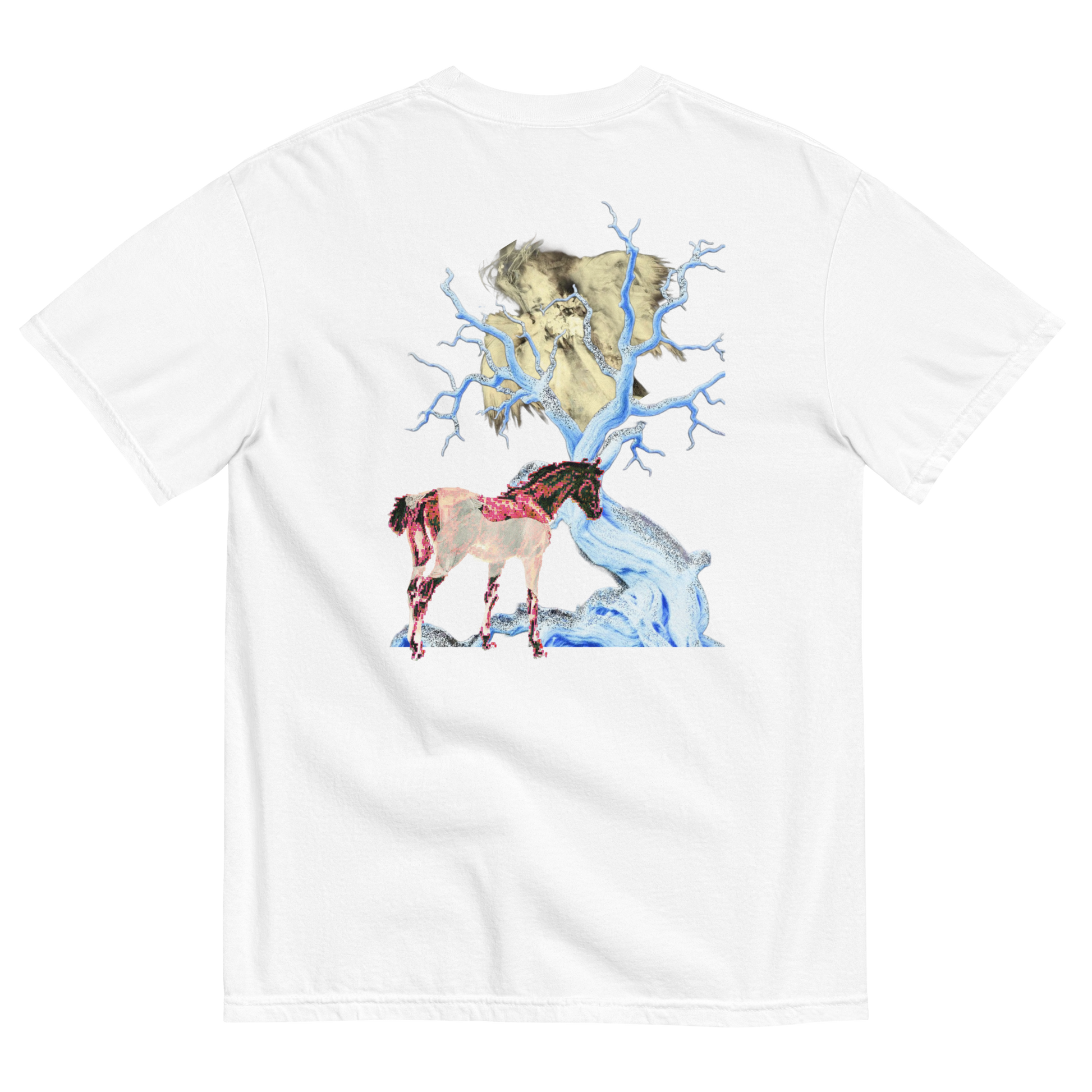 RICH NONSENSE PREMIUM ORGANIC COTTON TSHIRT UNISEX SURREAL DESIGN FIRE WALK WITH ME WHITE BACK