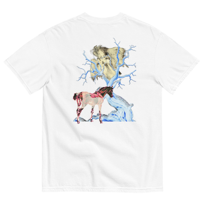 RICH NONSENSE PREMIUM ORGANIC COTTON TSHIRT UNISEX SURREAL DESIGN FIRE WALK WITH ME WHITE BACK