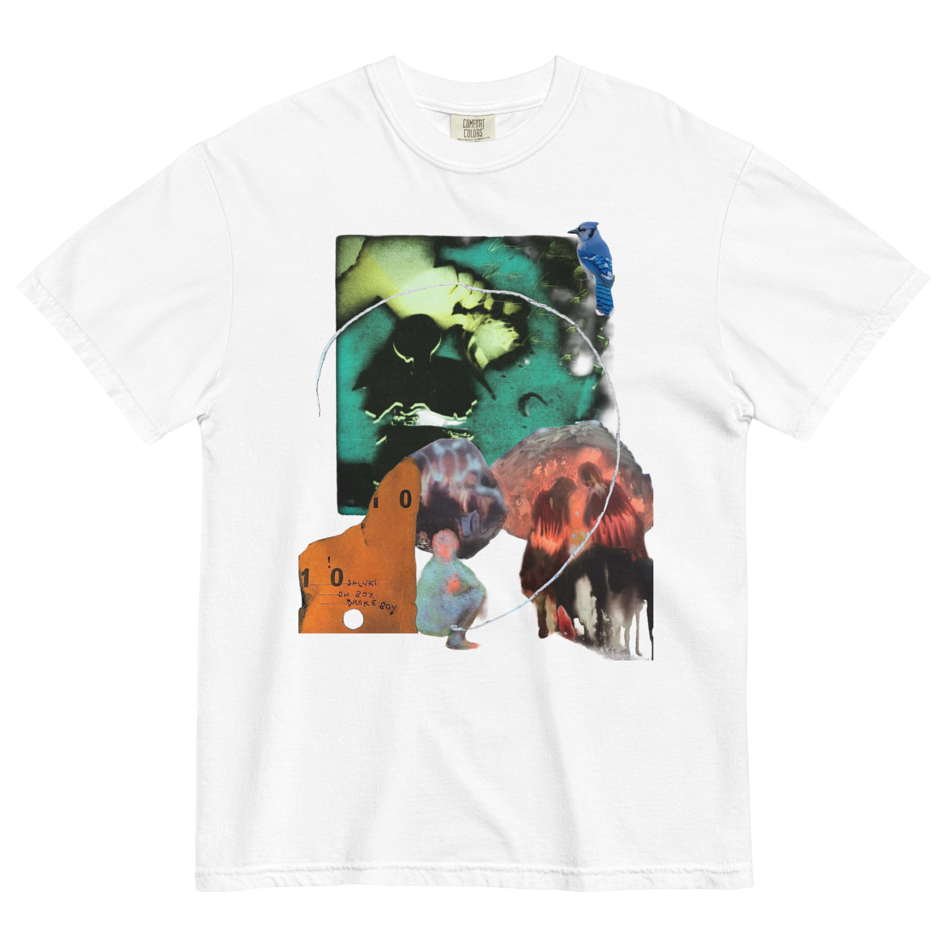 RICH NONSENSE PREMIUM ORGANIC COTTON TSHIRT UNISEX SURREAL DESIGN FIRE WALK WITH ME WHITE FRONT