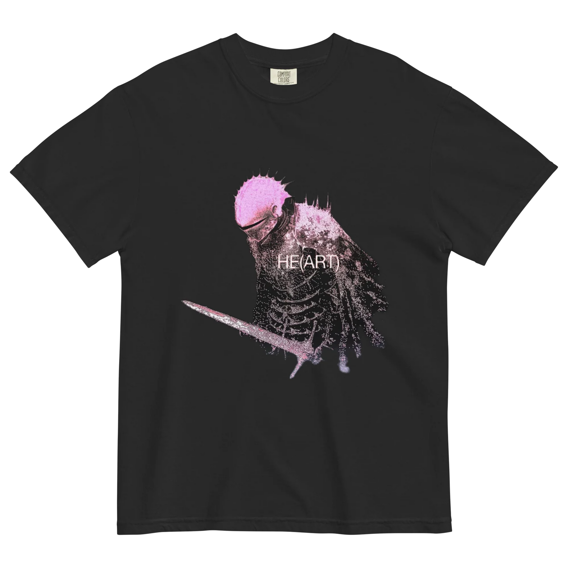 RICH NONSENSE SURREAL ART PREMIUM ORGANIC COTTON UNISEX TSHIRT HE ART BLACK 