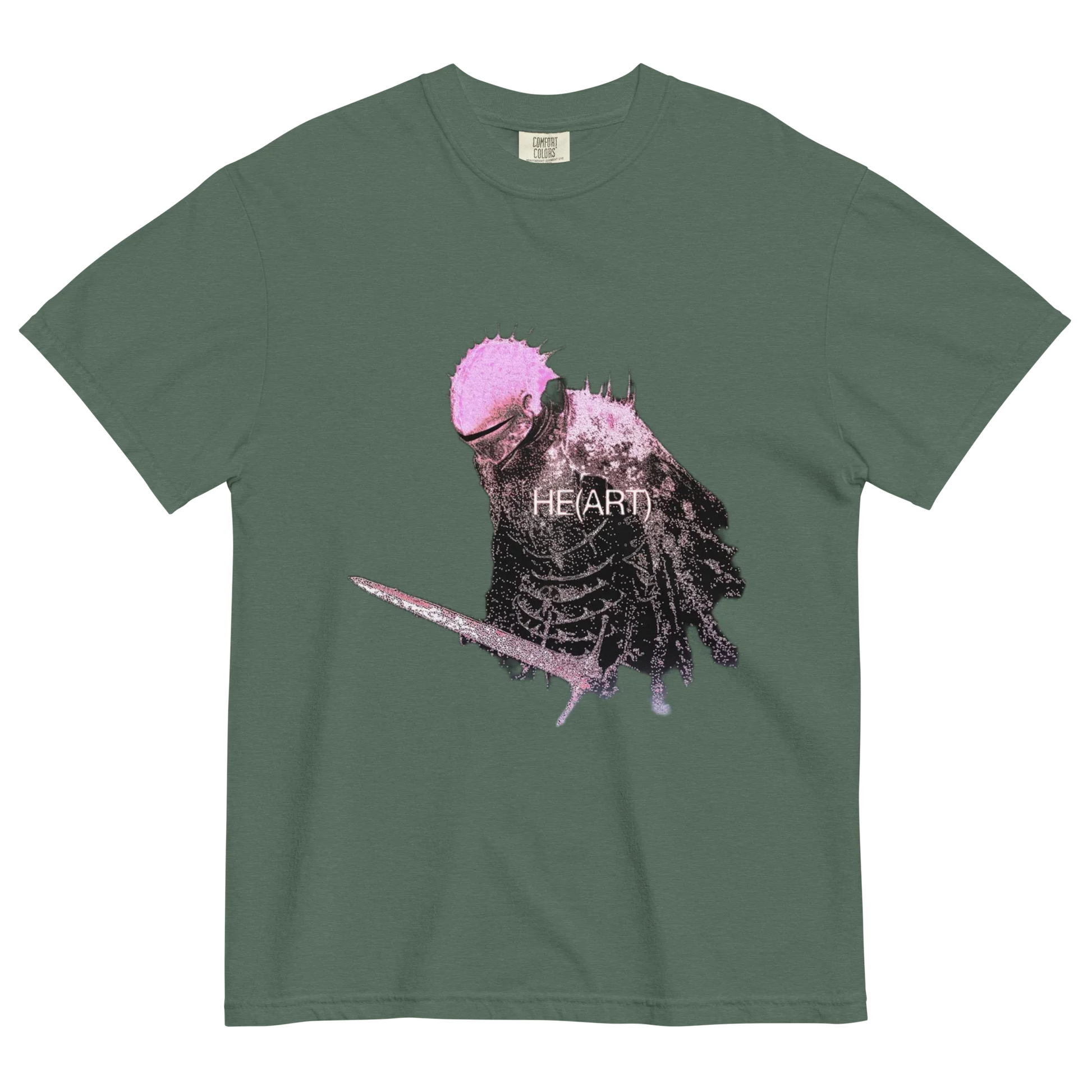 RICH NONSENSE SURREAL ART PREMIUM ORGANIC COTTON UNISEX TSHIRT HE ART GREEN