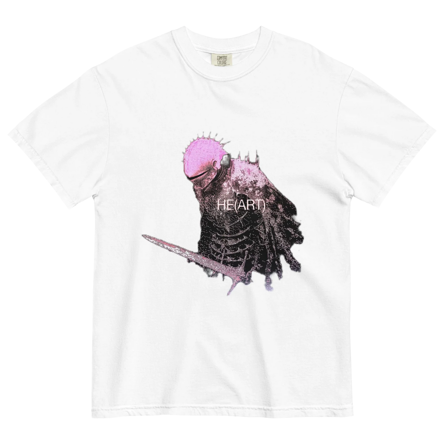 RICH NONSENSE SURREAL ART PREMIUM ORGANIC COTTON UNISEX TSHIRT HE ART WHITE