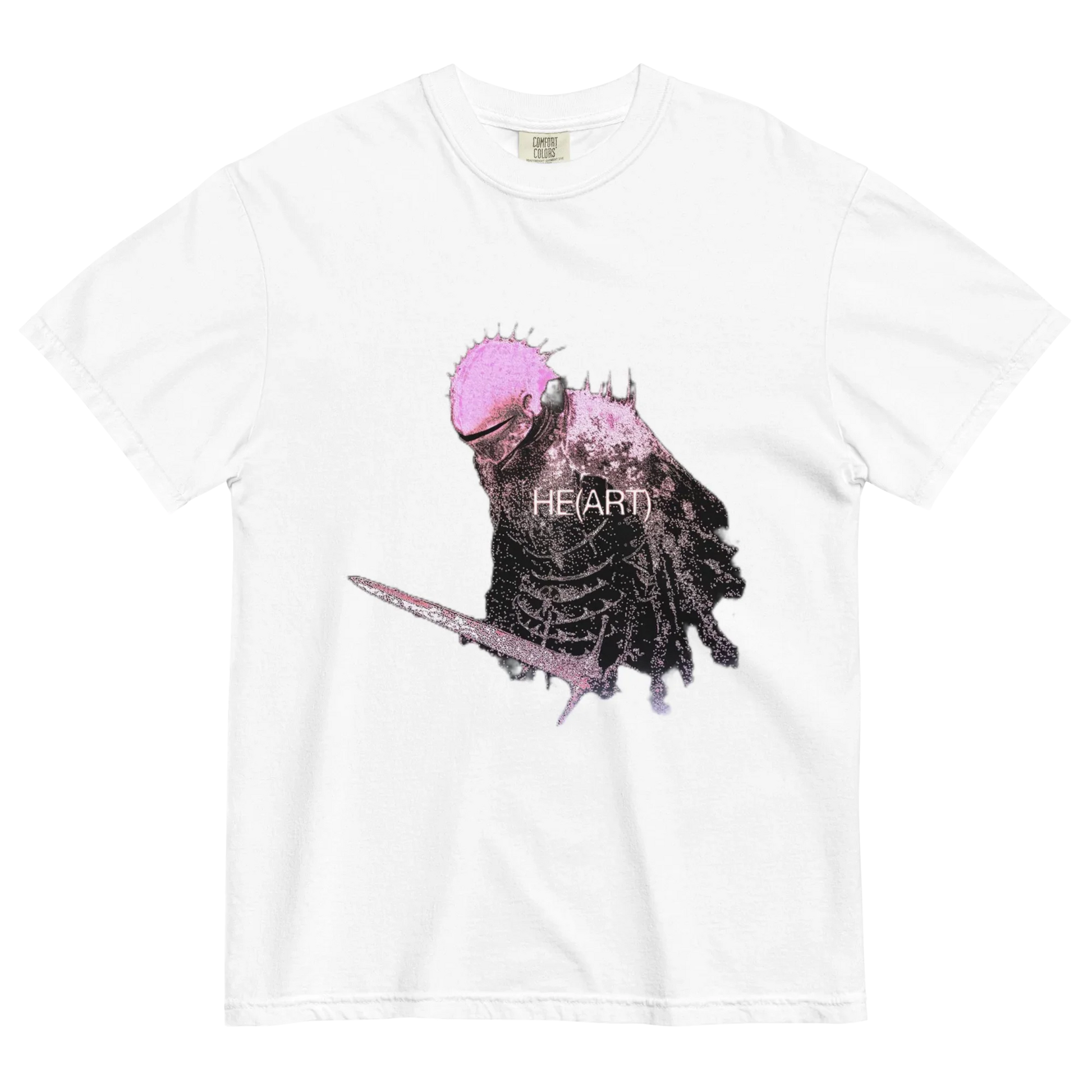RICH NONSENSE SURREAL ART PREMIUM ORGANIC COTTON UNISEX TSHIRT HE ART WHITE