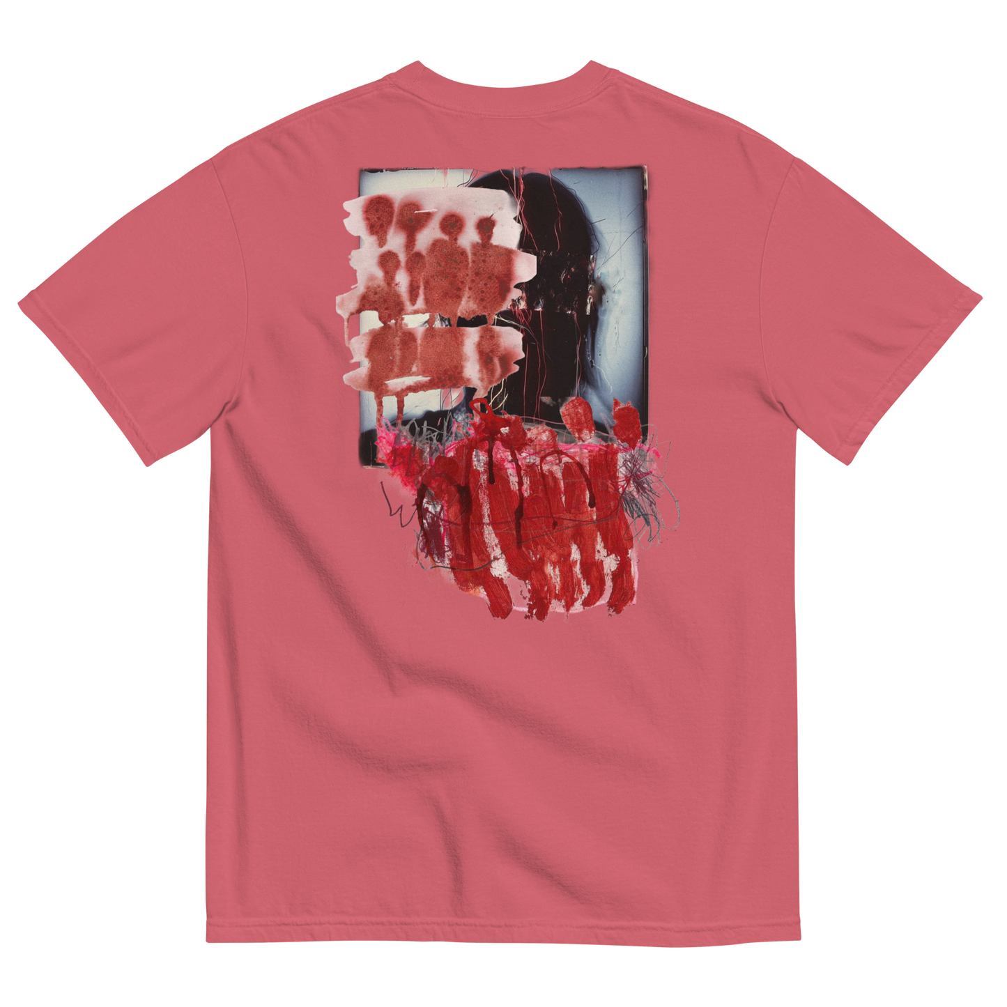 RICH NONSENSE TSHIRT SURREAL DESIGN UNISEX 1-800-SEND-EM-TO-GOD PINK BACK