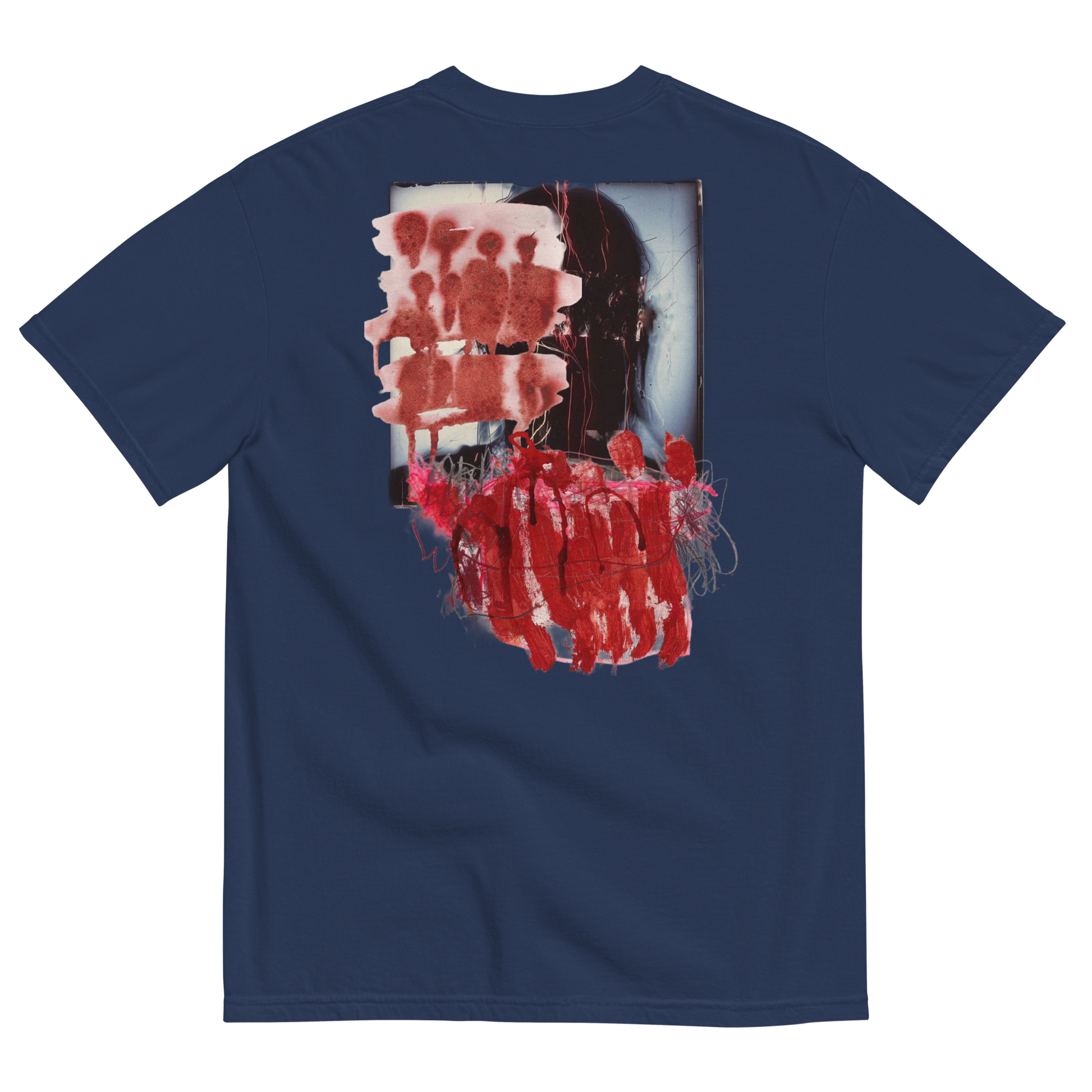 RICH NONSENSE TSHIRT SURREAL DESIGN UNISEX 1-800-SEND-EM-TO-GOD NAVY BACK