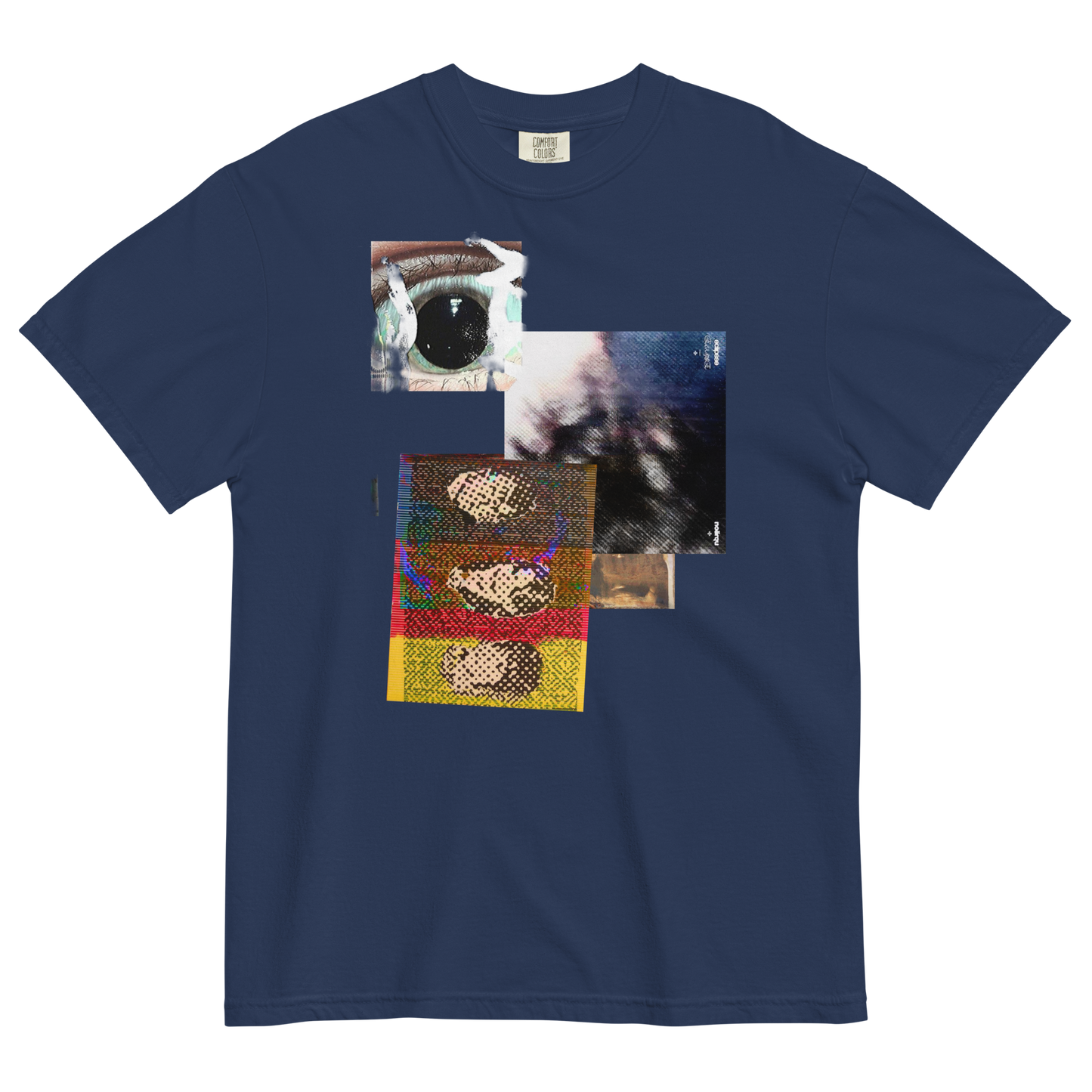 RICH NONSENSE TSHIRT SURREAL DESIGN UNISEX 1-800-SEND-EM-TO-GOD NAVY FRONT
