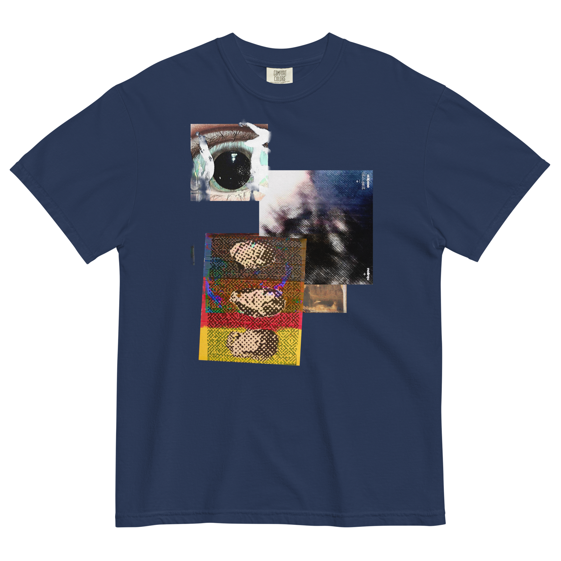 RICH NONSENSE TSHIRT SURREAL DESIGN UNISEX 1-800-SEND-EM-TO-GOD NAVY FRONT