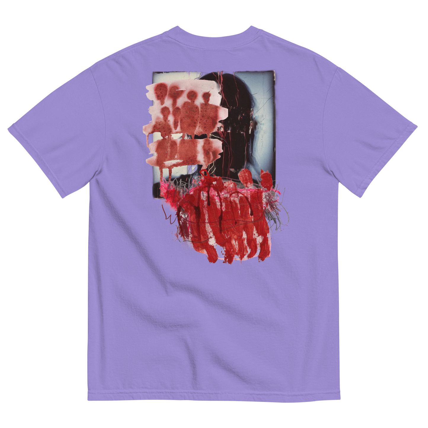 RICH NONSENSE TSHIRT SURREAL DESIGN UNISEX 1-800-SEND-EM-TO-GOD VIOLET BACK