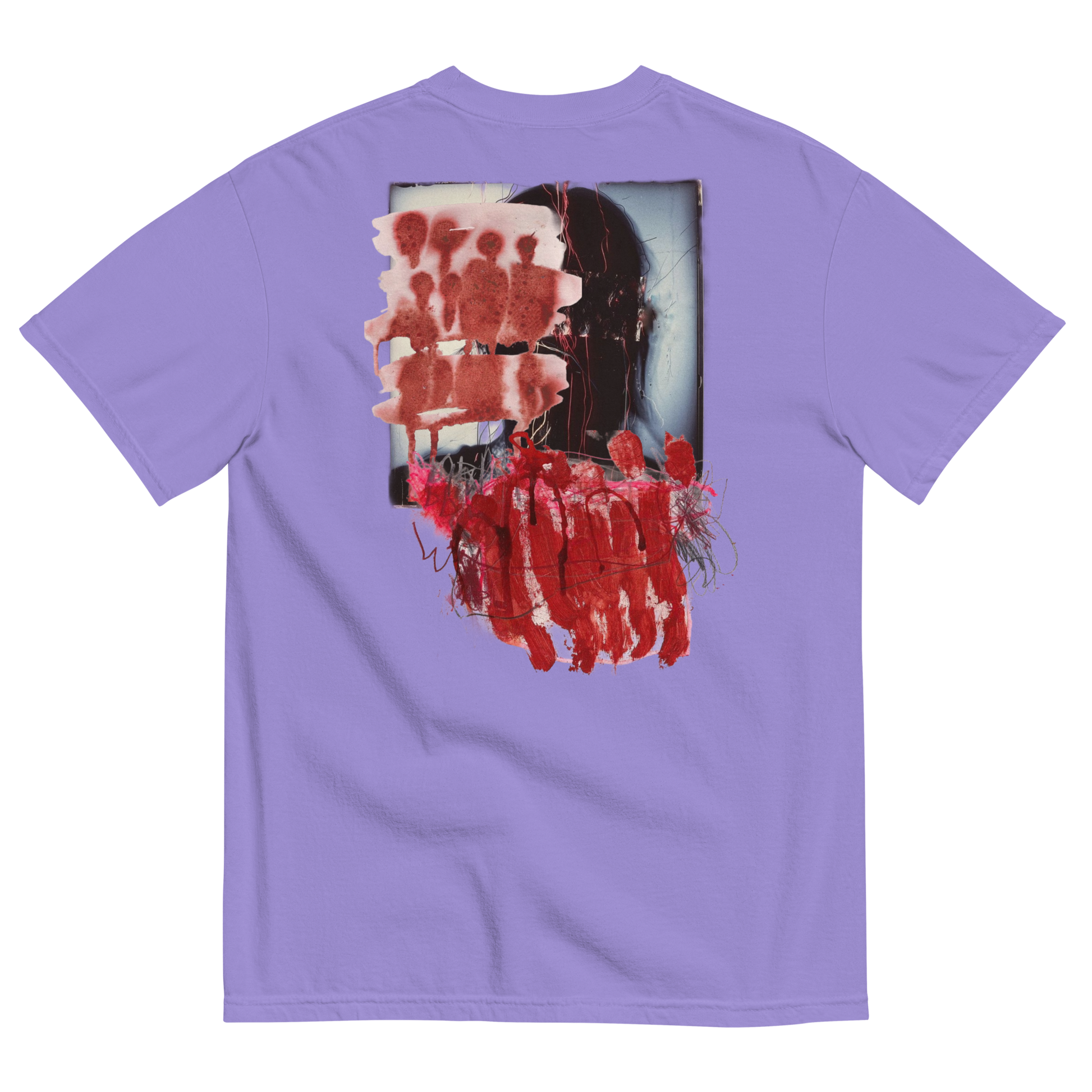 RICH NONSENSE TSHIRT SURREAL DESIGN UNISEX 1-800-SEND-EM-TO-GOD VIOLET BACK