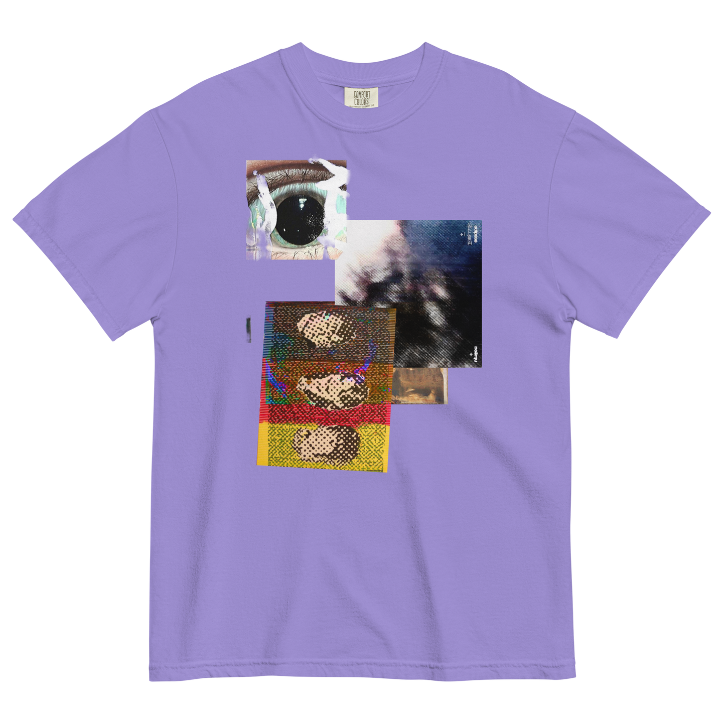 RICH NONSENSE TSHIRT SURREAL DESIGN UNISEX 1-800-SEND-EM-TO-GOD VIOLET FRONT